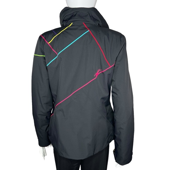 Women’s Spyder Black Neon Ski Coat 10 - Picture 7 of 10
